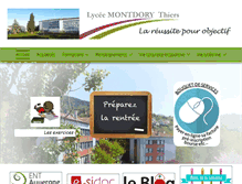 Tablet Screenshot of lyceemontdory.fr